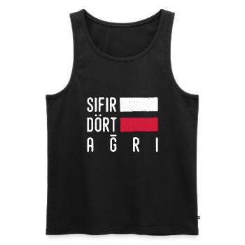 Agri 04 Türkei Turkiye Geschenk Urlaub Türk TR - Männer Premium Bio Tank Top - Schwarz - Vorne - Michal (187cm)