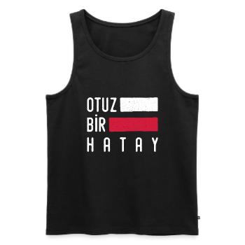 Hatay 31 Türkei Turkiye Geschenk Urlaub TR - Männer Premium Bio Tank Top - Schwarz - Vorne - AI Model Male 178 light (178cm)