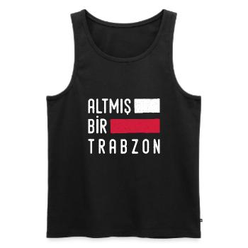 61 Trabzon Türkei Turkiye Geschenk Urlaub TR Türk - Männer Premium Bio Tank Top - Schwarz - Vorne - AI Model Male 178 light (178cm)