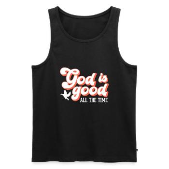 Dieu est Bon Église Foi Christianisme Saint - Débardeur bio Premium Homme - noir - Devant - Michal (187cm)