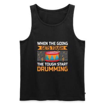 Drum Corps Marching Band Drum Corp Music Percussio - Männer Premium Bio Tank Top - Schwarz - Vorne - AI Model Male 178 light (178cm)