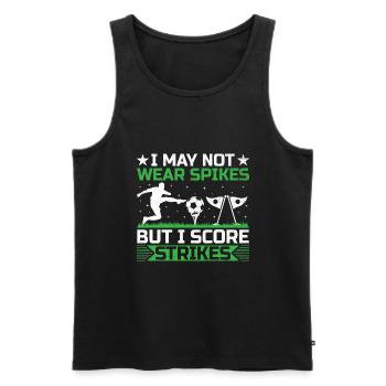Footgolf Player Foot Golf Playing Footgolfers Foot - Men's Premium Organic Tank Top - black - Front - AI Model Male 178 light (178cm)