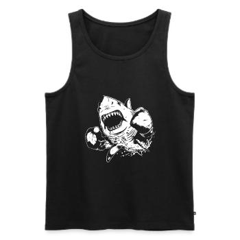Shark Boxer Martial Arts MMA - Men's Premium Organic Tank Top - black - Front - Michal (187cm)