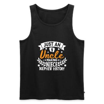 Just An Onkel Making Niete Neffe Geschichte Familie U - Männer Premium Bio Tank Top - Schwarz - Vorne - Michal (187cm)