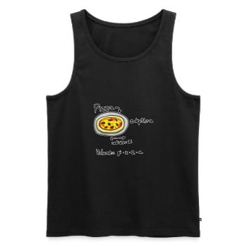 pizza mathe nerd - Männer Premium Bio Tank Top - Schwarz - Vorne - AI Model Male 178 light (178cm)