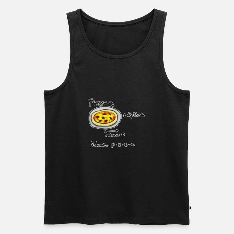 pizza mathe nerd - Männer Premium Bio Tank Top - Schwarz