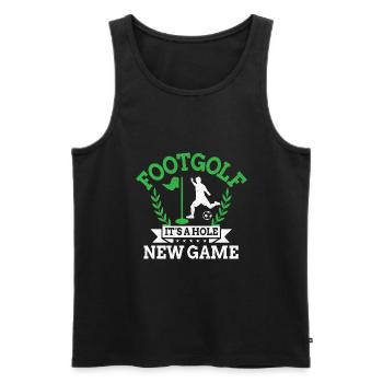 Footgolf Player Foot Golf Playing Footgolfers Foot - Men's Premium Organic Tank Top - black - Front - Michal (187cm)