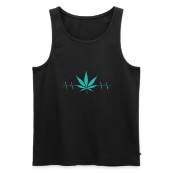 Kiffen Ganja Weed Kiffer - Männer Premium Bio Tank Top - Schwarz - Vorne - Michal (187cm)
