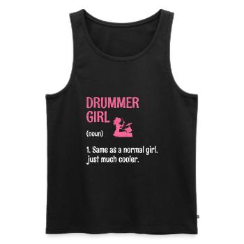Drummer Girl Same As A Normal Girl Just Much Coole - Men's Premium Organic Tank Top - black - Front - Michal (187cm)