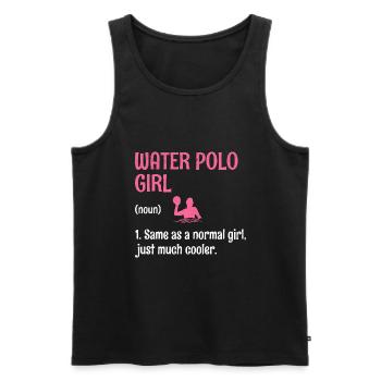 Fille de water-polo comme une fille normale Juste beaucoup de co - Débardeur bio Premium Homme - noir - Devant - Michal (187cm)