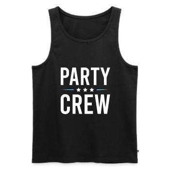 Party Crew - Männer Premium Bio Tank Top - Schwarz - Vorne - AI Model Male 178 light (178cm)