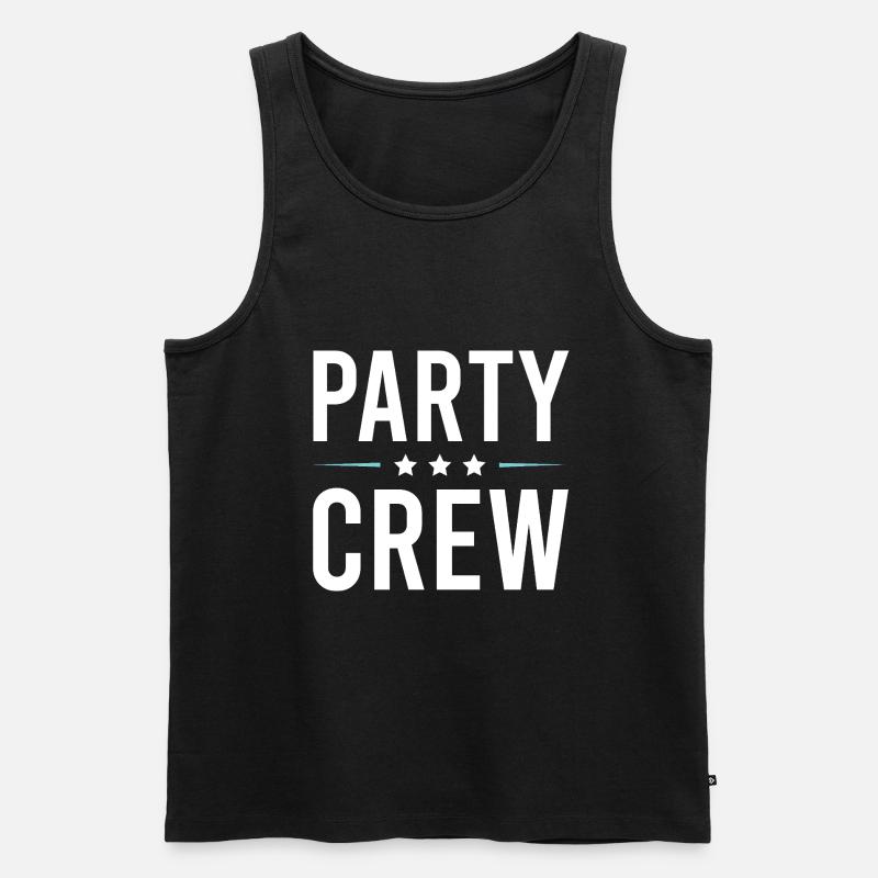 Party Crew - Männer Premium Bio Tank Top - Schwarz