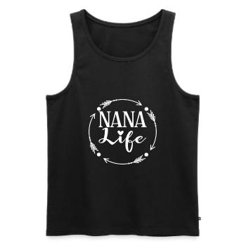 Nana Life - Men's Premium Organic Tank Top - black - Front - Michal (187cm)