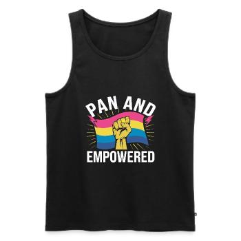 Pan et Empowered LGBTQIA Pride Month Pansexuality - Débardeur bio Premium Homme - noir - Devant - Michal (187cm)