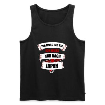 Japan Japanisch Urlaub Reise - Männer Premium Bio Tank Top - Schwarz - Vorne - Michal (187cm)