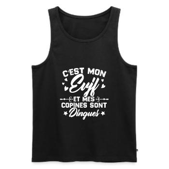 C'est Mon EVJF et mes copines sont dingues - Débardeur bio Premium Homme - noir - Devant - Michal (187cm)