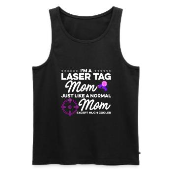 Im A Laser Tag Mom Just Like A Normal Mom Except M - Männer Premium Bio Tank Top - Schwarz - Vorne - Michal (187cm)