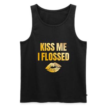 Küss mich ich Zahnseide Zahnarzt Dentalhygieniker Zahnarzt - Männer Premium Bio Tank Top - Schwarz - Vorne - Michal (187cm)