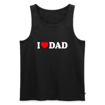 I love dad - Men's Premium Organic Tank Top - black - Front - Michal (187cm)