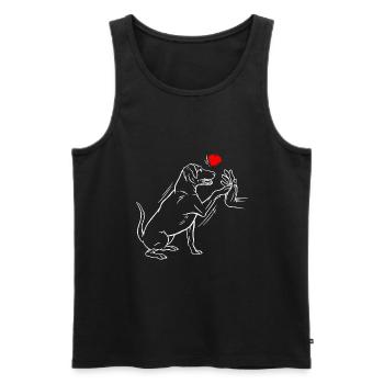 Labrador Retriever Labradors Black Lab Dad Mom Ret - Men's Premium Organic Tank Top - black - Front - Michal (187cm)