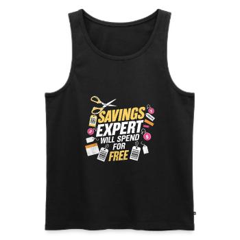 Sparexperte wird kostenlos im Couponer-Shop ausgeben - Männer Premium Bio Tank Top - Schwarz - Vorne - Michal (187cm)