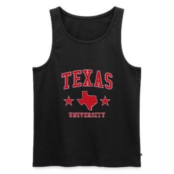 Université du Texas - Débardeur bio Premium Homme - noir - Devant - Michal (187cm)