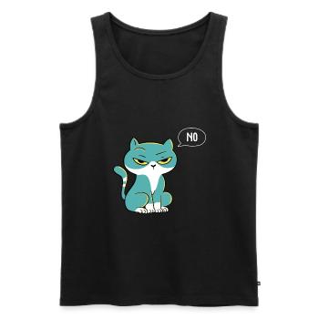 Cat Graphic Cat Owner Cat Trainer Cat Lover Animal - Männer Premium Bio Tank Top - Schwarz - Vorne - AI Model Male 178 light (178cm)