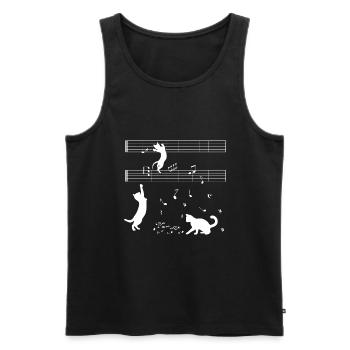 Cat Graphic Cat Owner Cat Trainer Cat Lover Animal - Männer Premium Bio Tank Top - Schwarz - Vorne - AI Model Male 178 light (178cm)