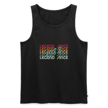 legend since 1983 - Männer Premium Bio Tank Top - Schwarz - Vorne - Michal (187cm)