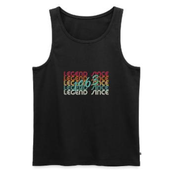 legend since 1963 - Männer Premium Bio Tank Top - Schwarz - Vorne - AI Model Male 178 light (178cm)