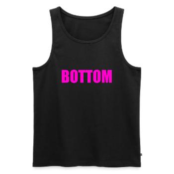 Bottom - Men's Premium Organic Tank Top - black - Front - AI Model Male 178 light (178cm)
