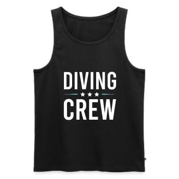 Diving Crew - Men's Premium Organic Tank Top - black - Front - Michal (187cm)