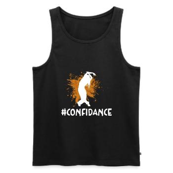 Confidance pour danser chorégraphie - Débardeur bio Premium Homme - noir - Devant - AI Model Male 178 light (178cm)