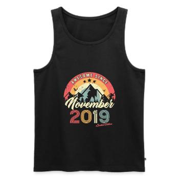 Birthday Gift In November 2019 Vintage - Men's Premium Organic Tank Top - black - Front - Michal (187cm)