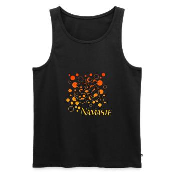 Namaste - Männer Premium Bio Tank Top - Schwarz - Vorne - AI Model Male 178 light (178cm)