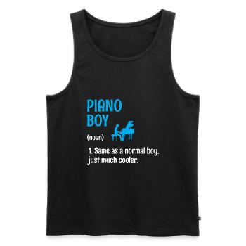Piano Boy Wie Ein Normaler Junge, Nur viel Cooler Pi - Männer Premium Bio Tank Top - Schwarz - Vorne - Michal (187cm)