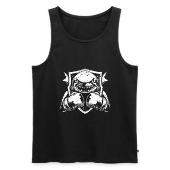 Hai Boxer Boxen MMA - Männer Premium Bio Tank Top - Schwarz - Vorne - AI Model Male 178 light (178cm)