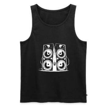 Music Boxes Party Bass - Men's Premium Organic Tank Top - black - Front - AI Model Male 178 light (178cm)