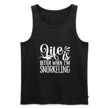 Life Is Better When I'm Snorkeling Scuba Diver Sno - Männer Premium Bio Tank Top - Schwarz - Vorne - Michal (187cm)