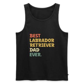 Meilleur chien de laboratoire Labrador Retriever de tous les temps - Débardeur bio Premium Homme - noir - Devant - Michal (187cm)
