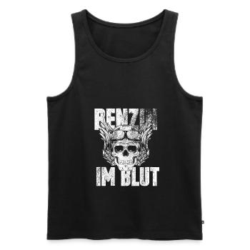 Benzin Im Blut - Männer Premium Bio Tank Top - Schwarz - Vorne - Michal (187cm)