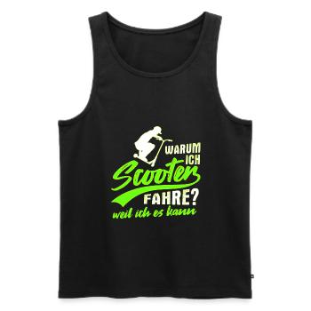Stunt Scooter Tretroller Rollerfahrer Geschenk - Männer Premium Bio Tank Top - Schwarz - Vorne - Michal (187cm)