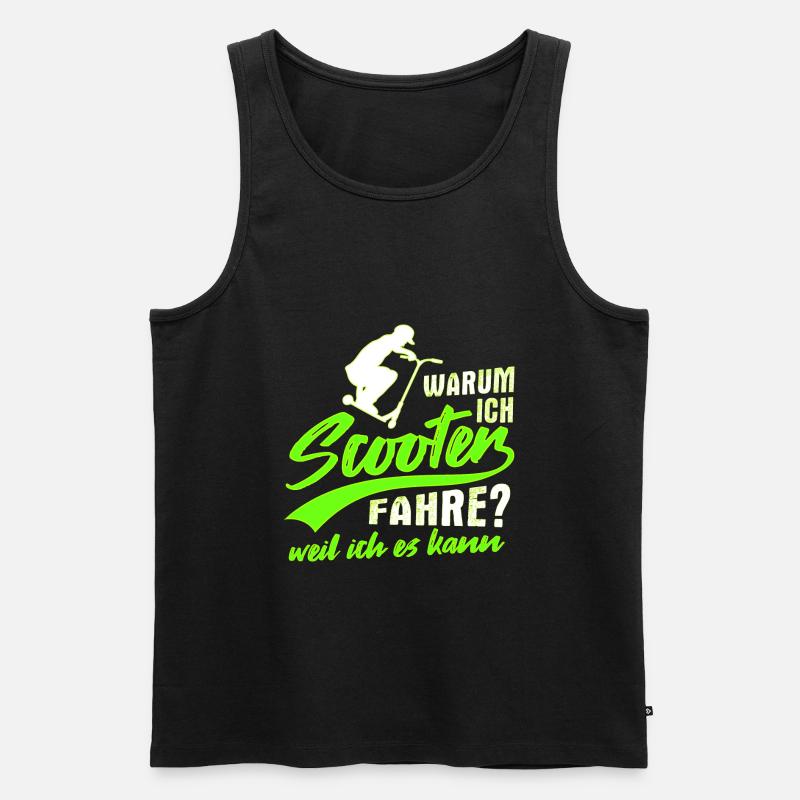 Stunt Scooter Tretroller Rollerfahrer Geschenk - Männer Premium Bio Tank Top - Schwarz