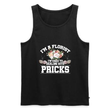 Im A Florist I'm Used To Dealing With Pricks Bloss - Männer Premium Bio Tank Top - Schwarz - Vorne - Michal (187cm)