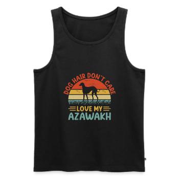 Azawakh Hundebesitzer Arabischer Windhund Tuareg Sloughi - Männer Premium Bio Tank Top - Schwarz - Vorne - AI Model Male 178 light (178cm)