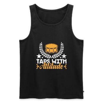 Drum Corps Marching Band Drum Corp Music Percussio - Männer Premium Bio Tank Top - Schwarz - Vorne - AI Model Male 178 light (178cm)