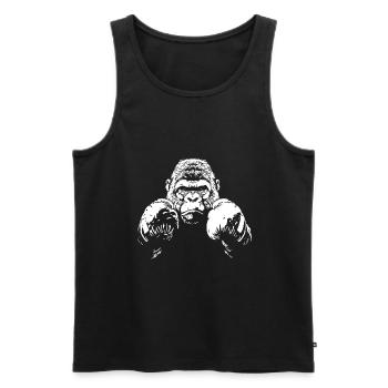 Gorilla Boxer Arts Martiaux MMA - Débardeur bio Premium Homme - noir - Devant - Michal (187cm)