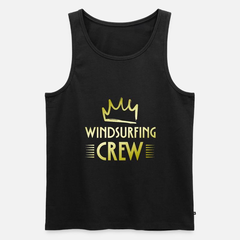 Windsurfing Crew - Männer Premium Bio Tank Top - Schwarz