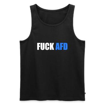 Fuck afd - Männer Premium Bio Tank Top - Schwarz - Vorne - Michal (187cm)