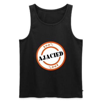 Ajacied - Männer Premium Bio Tank Top - Schwarz - Vorne - AI Model Male 178 light (178cm)